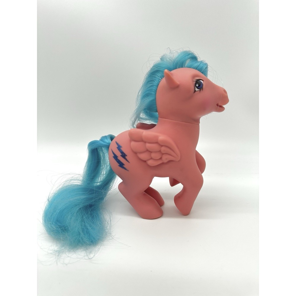 Vintage G1 My Little Pony Firefly Pegasus 1983 Hasbro Hong Kong Pink Blue